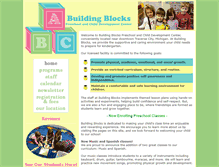 Tablet Screenshot of buildingblockspreschoolandcenter.com